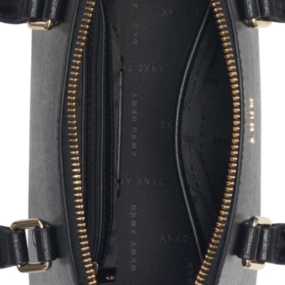 DKNY Saffiano Leather Top Zip Round Satchel - Picture 8 of 11